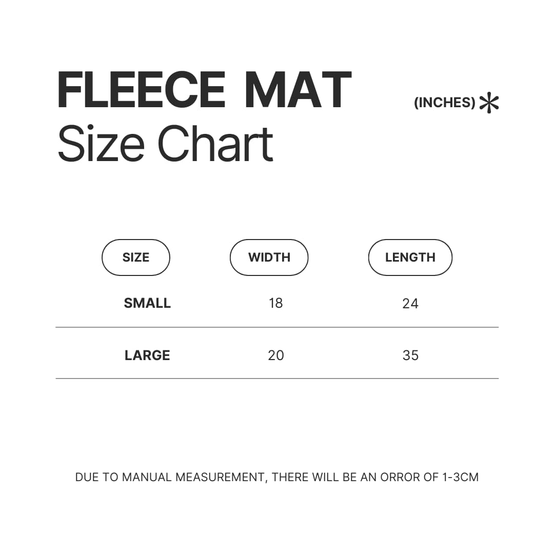 Fleece Mat Size Chart - Demon Slayer Gifts