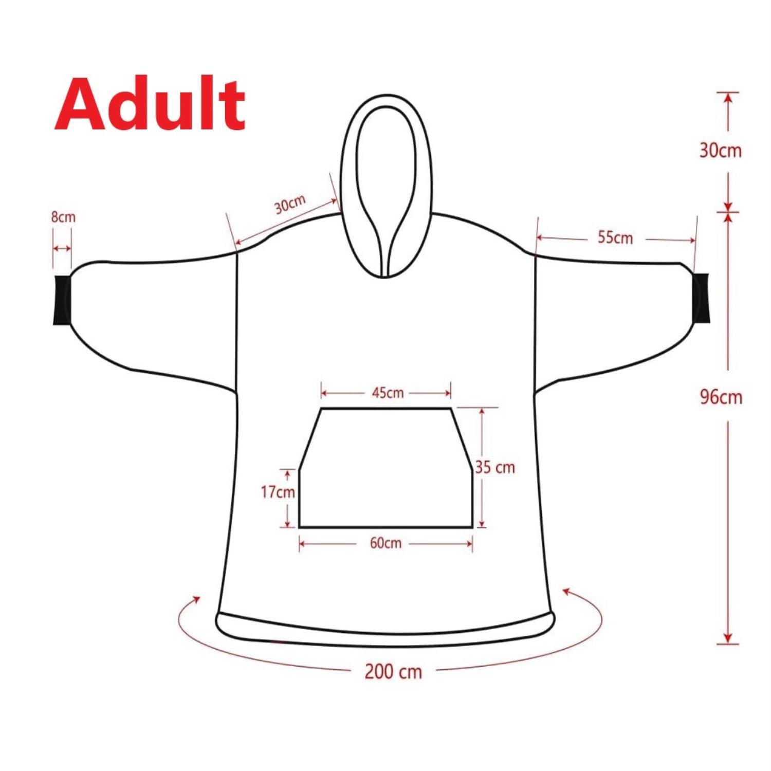 snug hoodie adult size chart - Demon Slayer Gifts