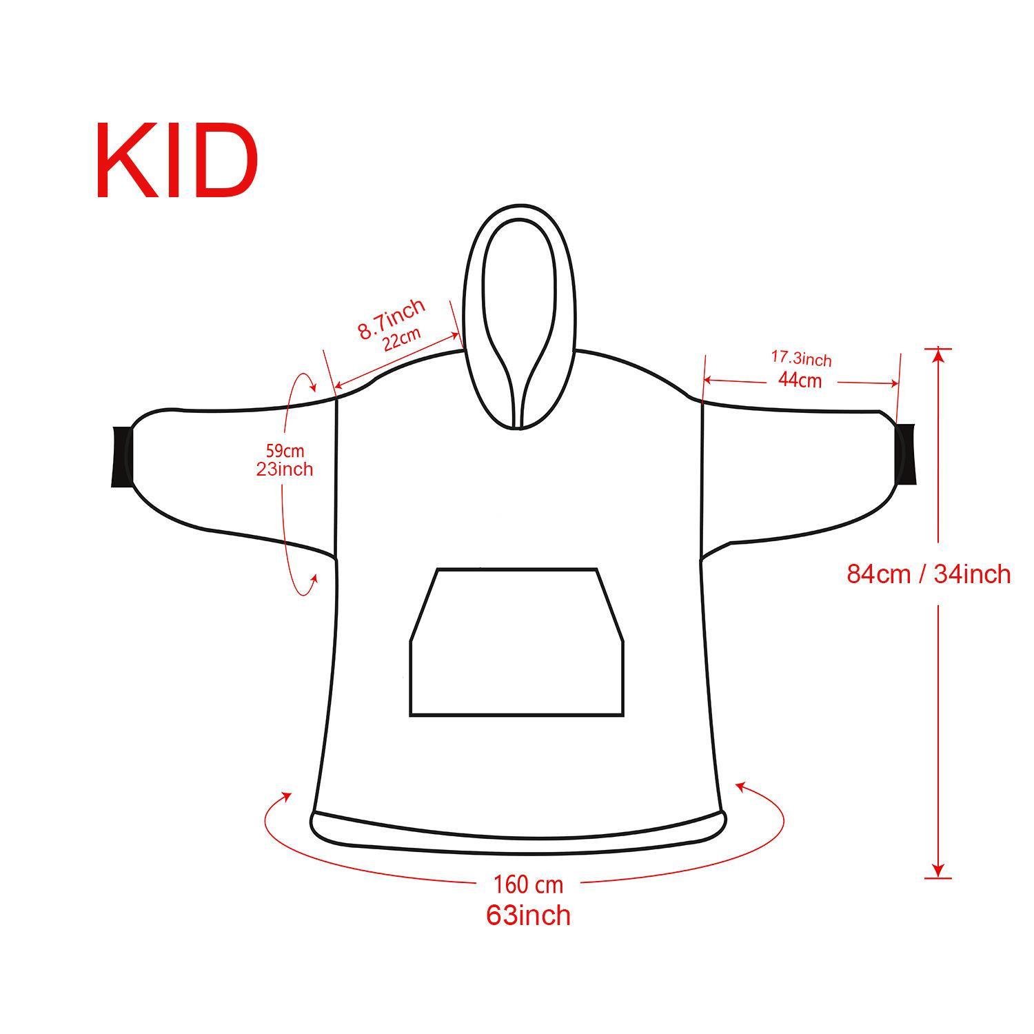 snug hoodie kid size chart - Demon Slayer Gifts