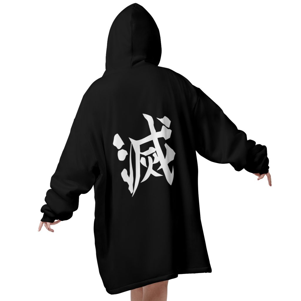 Mockup Blanket Hoodie back 63 - Demon Slayer Gifts