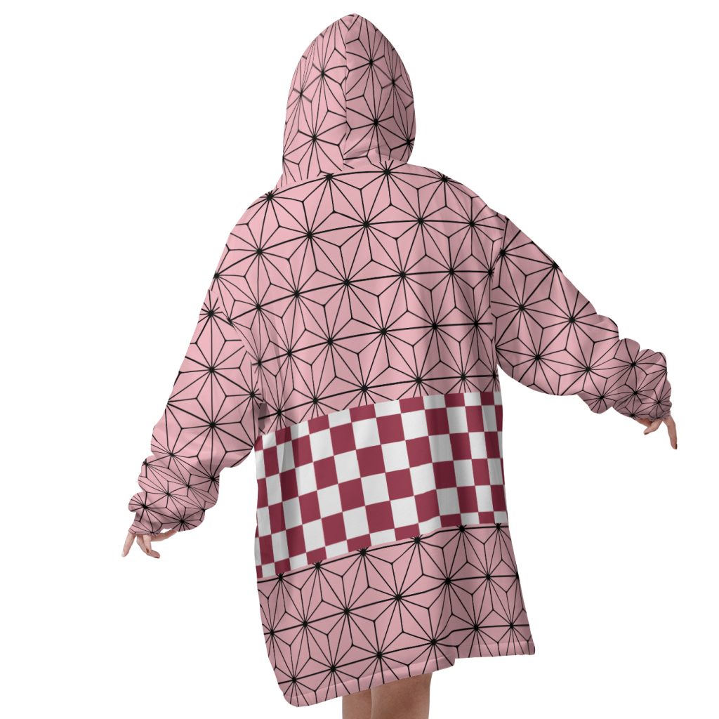 Mockup Blanket Hoodie back 67 - Demon Slayer Gifts