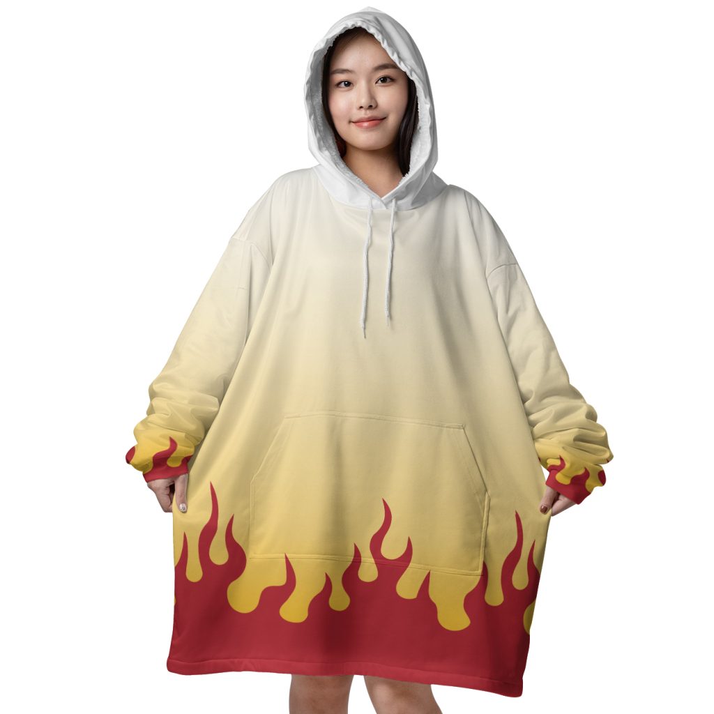 Mockup Blanket Hoodie front 66 - Demon Slayer Gifts