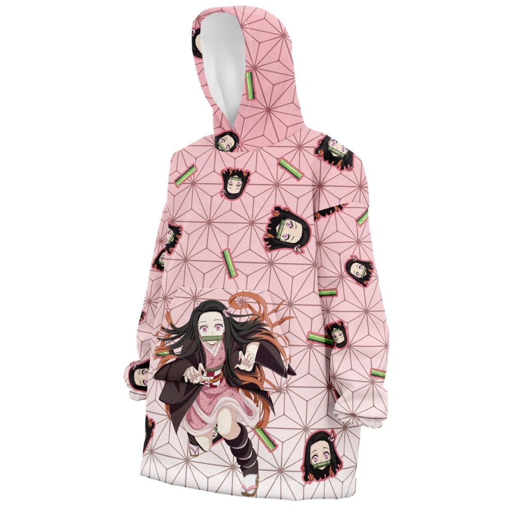 Oodie Oversized Blanket Hoodie front left 82 - Demon Slayer Gifts