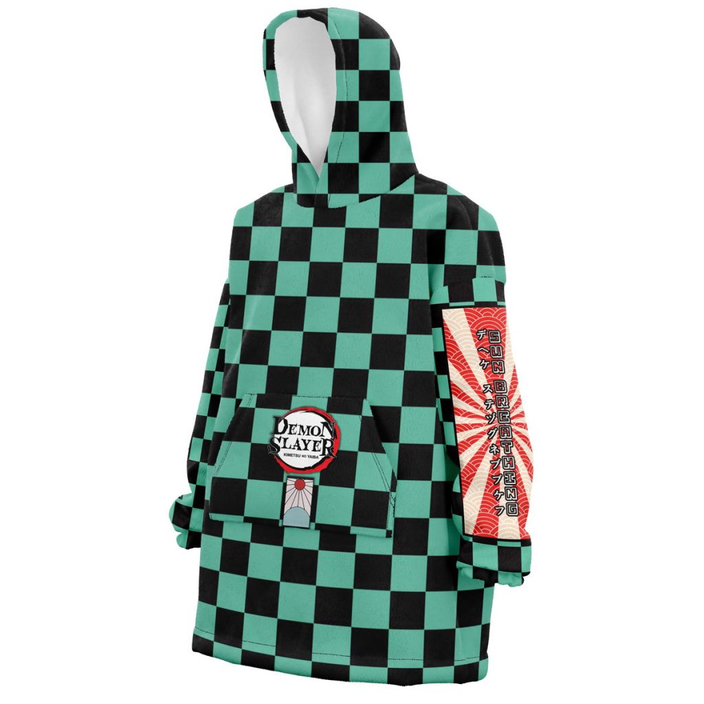 Snug Oversized Blanket Hoodie front left 43 - Demon Slayer Gifts