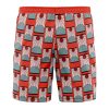 hanafuda Hawaiian Swim Trunks Board Shorts back - Demon Slayer Gifts