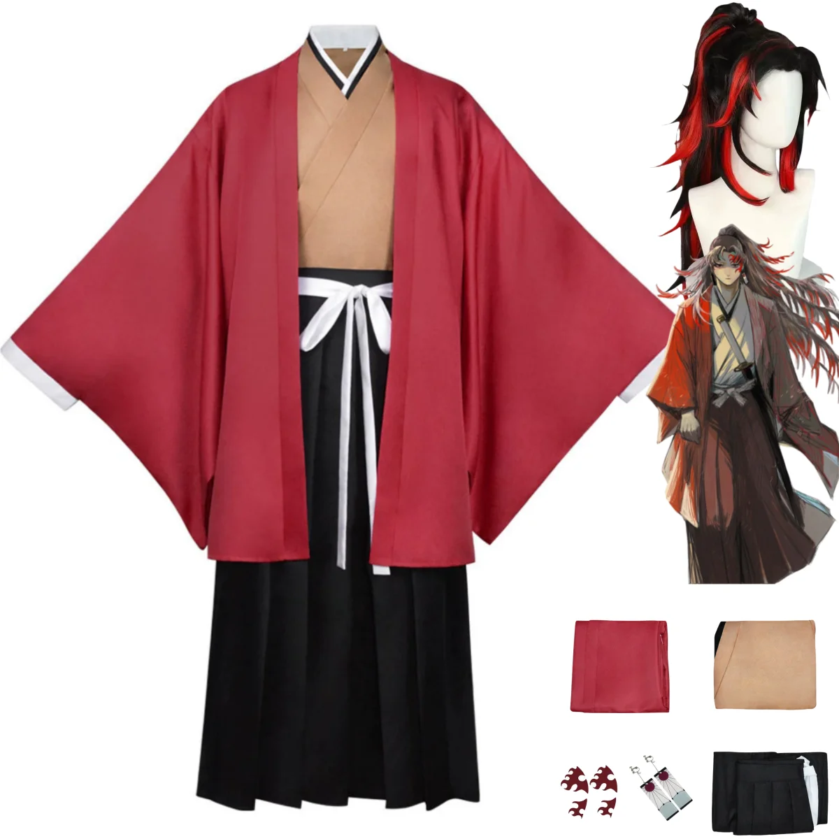 Anime Tsugikuni Yoriichi Cosplay Costume
